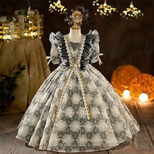 Gothic Rococo Vintage Inspired Medieval Dress Party Costume Masquerade Princess Shakespeare Girls' Cosplay Costume Ball Gown Halloween Party Birthday Holiday Dress miniinthebox