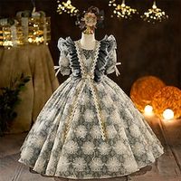 Gothic Rococo Vintage Inspired Medieval Dress Party Costume Masquerade Princess Shakespeare Girls' Cosplay Costume Ball Gown Halloween Party Birthday Holiday Dress miniinthebox - thumbnail