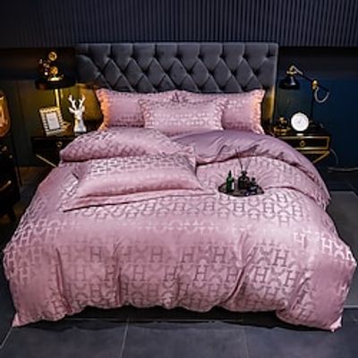 Solid Color Washing Sanding Duvet Cover Set Bedding Set Luxury Soft Microfiber Comforter Cover Queen Size 4 Piece Bedding Set 1 Duvet Cover 1 Bed Sheet 2 Pillowcases) coverlet miniinthebox