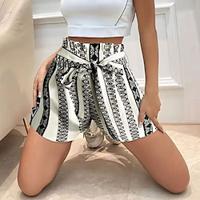 Women's Shorts Polyester Graphic Black Casual Daily Short Going out Weekend Summer Lightinthebox