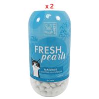 M-Pets Fresh Pearls Natural Cat Litter Deodoriser Ocean 450ml Pack Of 2