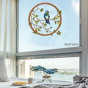 Spring Branch Bird Can Remove Non-adhesive Electrostatic Film Double-sided Visible Window Stickers Living Room Bedroom Study Window Window Stickers miniinthebox
