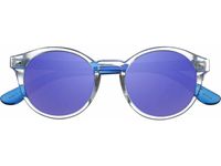Zippo OB137-02 Round Shape Sunglasses For Men, 50 mm Size, Blue Transparent - 267000570