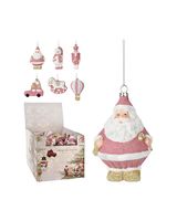 Koopman Xmas Figurines Hangdeco Pink Assorted 1 Piece