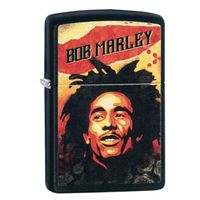 Zippo CI404109 218 Bob Marley Lion Face Black Matte Windproof Lighter - thumbnail