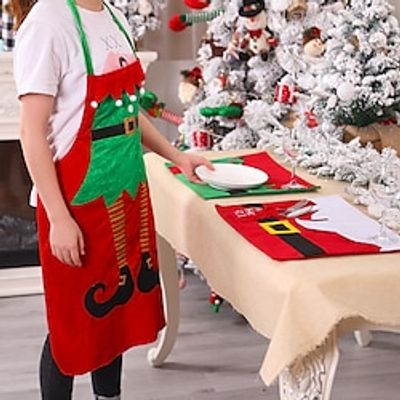 1PCS Apron Christmas Apron Cooking Aprons Christmas Decoration for Home Cooking Apron for Restaurant Bakery Exquisite Funny Aprons. Lightinthebox