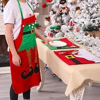 1PCS Apron Christmas Apron Cooking Aprons Christmas Decoration for Home Cooking Apron for Restaurant Bakery Exquisite Funny Aprons. Lightinthebox - thumbnail
