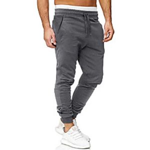 Men's Stylish Simple Jogger Pants Chinos Sweatpants Trousers Pants Solid Color Light gray Dark Gray Lightinthebox
