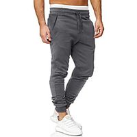 Men's Stylish Simple Jogger Pants Chinos Sweatpants Trousers Pants Solid Color Light gray Dark Gray Lightinthebox - thumbnail