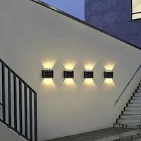 2 PCS Solar Double Head Wall Light Outdoor Garden Light Waterproof Outdoor Up And Down Light Wall Decoration Garden Light External Wall Light Lightinthebox - thumbnail
