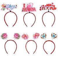 Mother's Day headband Holiday party decoration photo props Mother's Day carnation headband Lightinthebox - thumbnail