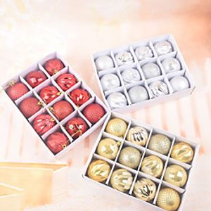 Pendant Christmas Articles Gift Decoration Balls 6cm 12 Boxed PVC Christmas Display Balls miniinthebox