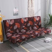 Armless Futon Slipcover Folding Sofa Cover Stretch Elastic Washable 3 Seat Futon Sofa Bed Couch Furniture Protector for Living Room Kids Pets miniinthebox - thumbnail