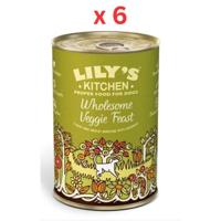 Lily'S Kitchen Wholesome Veggie Feast Wet Dog Food 375G Pack Of 6
