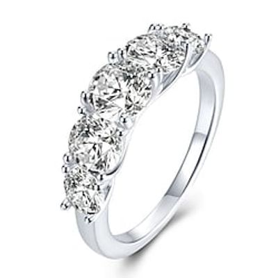 Wedding Ring Wedding Classic Silver S925 Sterling Silver Precious Stylish Simple 1PC Zircon Lightinthebox