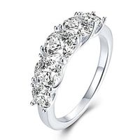 Wedding Ring Wedding Classic Silver S925 Sterling Silver Precious Stylish Simple 1PC Zircon Lightinthebox - thumbnail
