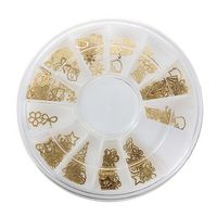 Gold Metal Nail Art Tip Design Wheel DIY Decal Sticker Decoration Manicure