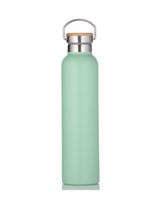 Natural Life 750ML Stainless Steel Bottle with Bamboo Lid Mint