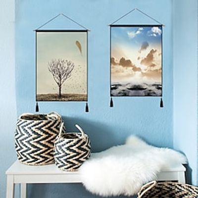 Landscape Printed Woven Bohemian Wall Tapestry Art Decor Blanket Curtain Hanging Home Bedroom Living Room Decoration Nordic Cotton Linen Tassel miniinthebox Landscape Printed Woven Bohemian Wall Tapestry Art Decor Blanket Curtain Hanging Home Bedroom Living Room Decoration Nordic Cotton Linen Tassel miniinthebox