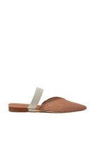 Maisie Mesh Nappa Flat Mules - thumbnail