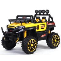 Megastar Ride On 12 V Hurricane SUV Powerwheel Battery Operated Jeep - Yellow (UAE Delivery Only)