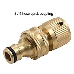 Brass 3/4 Hose Quick Connector Garden Water Pipe Connection Male And Female Connector Accessories 6 Points Quick Connector miniinthebox
