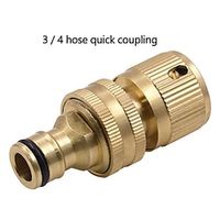 Brass 3/4 Hose Quick Connector Garden Water Pipe Connection Male And Female Connector Accessories 6 Points Quick Connector miniinthebox - thumbnail