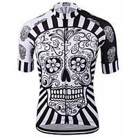 21Grams Men's Short Sleeves Cycling Jersey Red / White Yellow Blue Skull Bike Jersey Mountain Bike MTB Road Bike Cycling Anatomic Design Quick Dry Breathable Sports Clothing Apparel / Micro-elastic miniinthebox - thumbnail