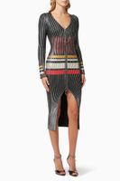 Metallic Stripe Cardigan Dress - thumbnail
