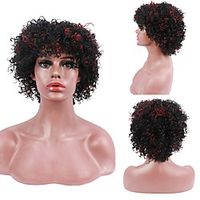 Kinky Curly Wig Full Machine Wigs With Bangs Afro Kinky Curly Hair Wigs For Women Free Cap Lightinthebox - thumbnail