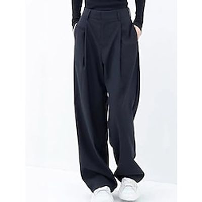 Women's Wide Leg Full Length Fashion Streetwear Street Daily Black Khaki S M Fall Winter Lightinthebox