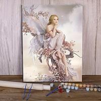 Unique Gift for Adults DIY Acrylic Painting Kit with Elf Girl Design Paint by Numbers on Canvas 16 20 Inch Lightinthebox