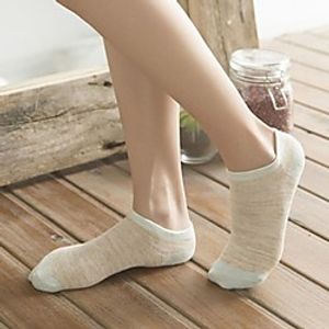 Fashion Comfort Women's Socks Solid Colored Casual Socks No Show  Liner Socks Medium Office  Career Blue 5 Pairs Lightinthebox