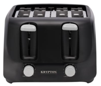 Krypton 1400 Watts 4 Slice Bread Toaster, Black, KNBT6295