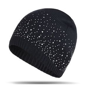 Women's Hat Beanie  Slouchy Black Blue Camel Outdoor Home Daily Beaded Knit Polka Dot Portable Windproof Comfort Lightinthebox