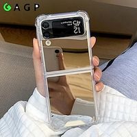 Make Up Mirror for Samsung Z Flip 5 Case Luxury Shockproof for Samsung Galaxy Z Flip 4 Z Flip3 Z Flip 2 Slim Hard Cover Lightinthebox - thumbnail