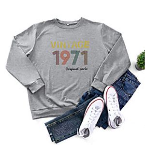Women's Sweatshirt Letter Print Halloween Sports  Outdoor Casual Hot Stamping Basic Halloween Hoodies Sweatshirts  Wine Red Yellow Gray / Going out miniinthebox