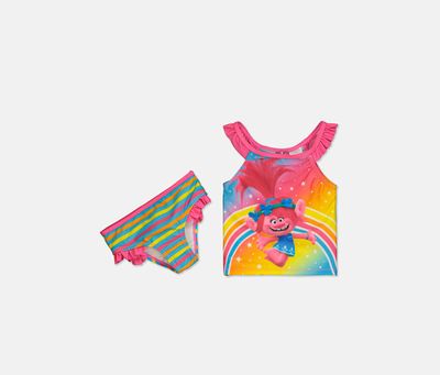 Toddler Girls 2-Pc. Trolls Tankini Pink Combo Toddler Girls 2-Pc. Trolls Tankini Pink Combo