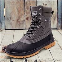 Men's Boots Snow Boots Fleece lined Casual Outdoor Daily Cloth Warm Breathable Comfortable Loafer Black gray Black Fall Winter Lightinthebox - thumbnail