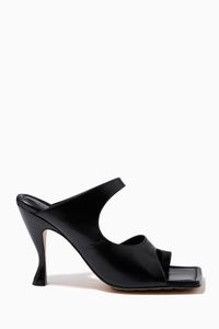 Mule Sandals in Glossy Nappa