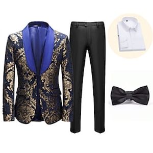 Retro Vintage 1980s Tuxedo Suits  Blazers Lapel Collar Blazer Men's Cosplay Costume Masquerade Halloween Party  Evening Club Coat Lightinthebox