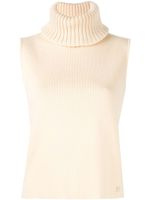 Chanel Pre-Owned 1990s knitted sleeveless top - NEUTRALS