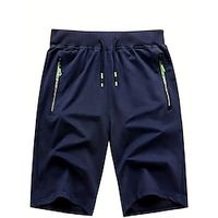 Men's Sweat Shorts Shorts Summer Shorts Beach Shorts Drawstring Elastic Waist Straight Leg Plain Comfort Breathable Short Casual Daily Holiday Cotton Blend Sports Fashion ArmyGreen Black Lightinthebox - thumbnail