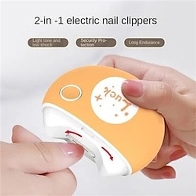 Electric Nail Clipper Portable Automatic Nail Cutter File USB Rechargeable Cute Lightinthebox