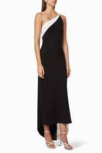 Evita Moss Crepe Maxi Dress