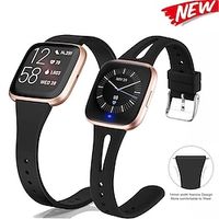 Smart Watch Band Compatible with Fitbit Versa 2  Versa Lite  Versa SE  Versa Soft Silicone Smartwatch Strap Waterproof Adjustable Women Men Sport Band Replacement  Wristband Lightinthebox - thumbnail