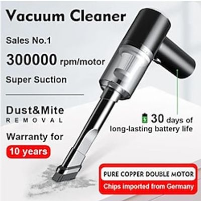 Car Vacuum Cleaner Household Portable High Power Wireless Vacuum Cleaner Mini Car Strong Suction Handheld Vacuum Cleaner miniinthebox