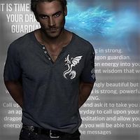 Dragon Guardian x LU | Men's Dragon Mythical Creature Dark Style Shirt Short Sleeves Lightinthebox