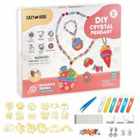 Eazy Kids DIY Kids Art & Craft Crystal Pendant Making & Coloring Set XL - Dessert