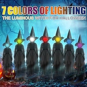 Halloween Decorations - Pendant Witch Creepy Spooky Voice Control Induction Luminous Holding Hands Witch People Water-Proof Halloween Outdoor Decor Lightinthebox
